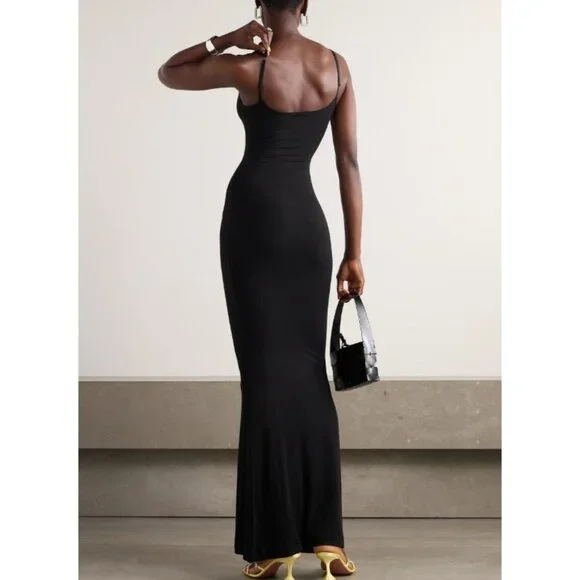 NWT SKIMS CLOUD MAXI ONYX DRESS SZ MEDIUM - Picture 3 of 3